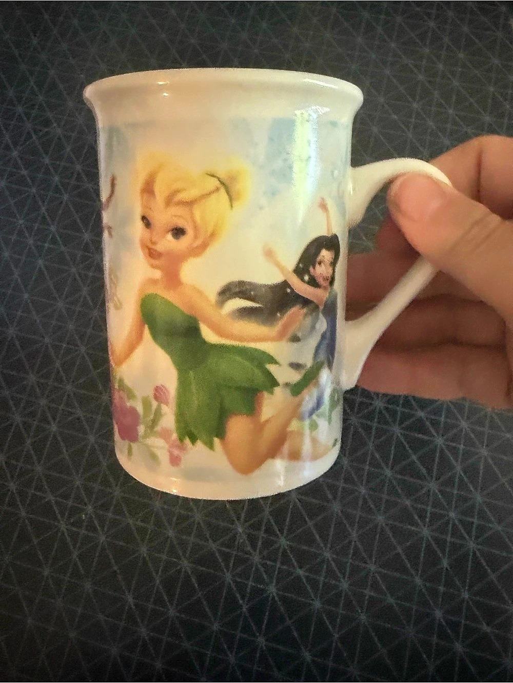 Disney Fairies Tinkerbell and Friends Ceramic Mug White & Green